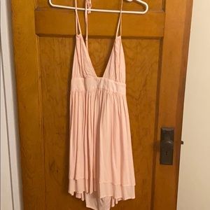 Baby pink mini dress